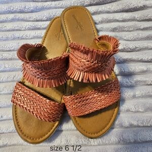 Brown Woven Sandals